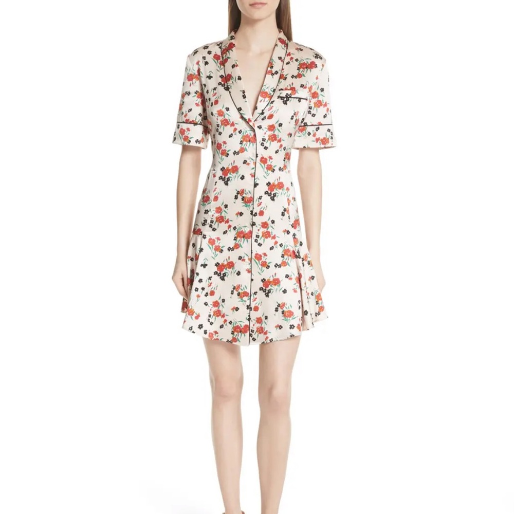 A.L.C. Ruthie Floral Button-Front Dress